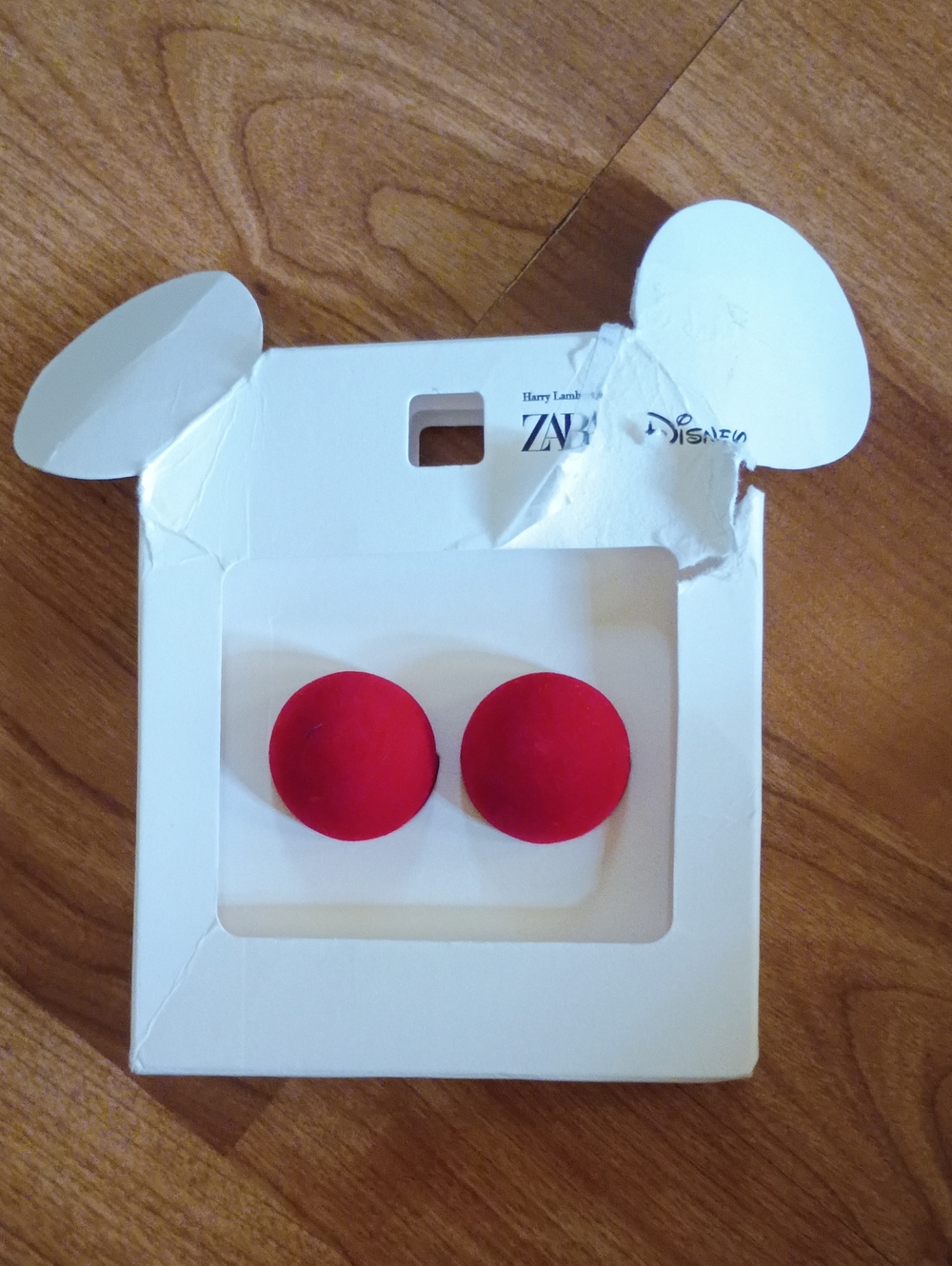 Disney Red Round Earrings
